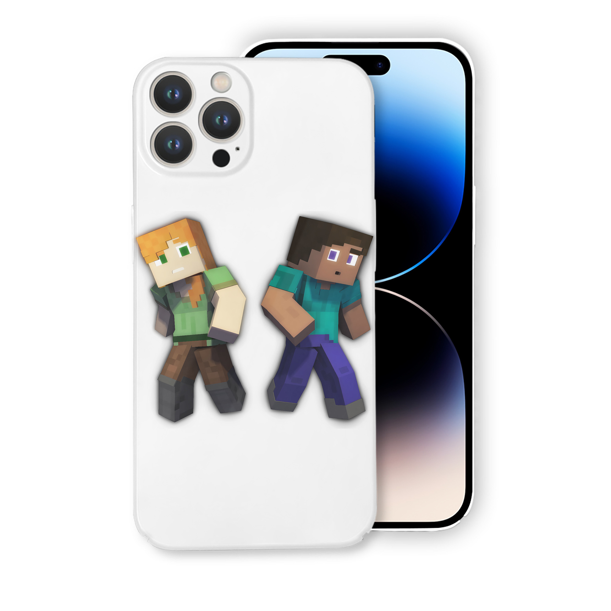 （画像用） マインクラフト ブロックの世界 Minecraft MC Block world 【iPhone 14シリーズ対応】ハードケース